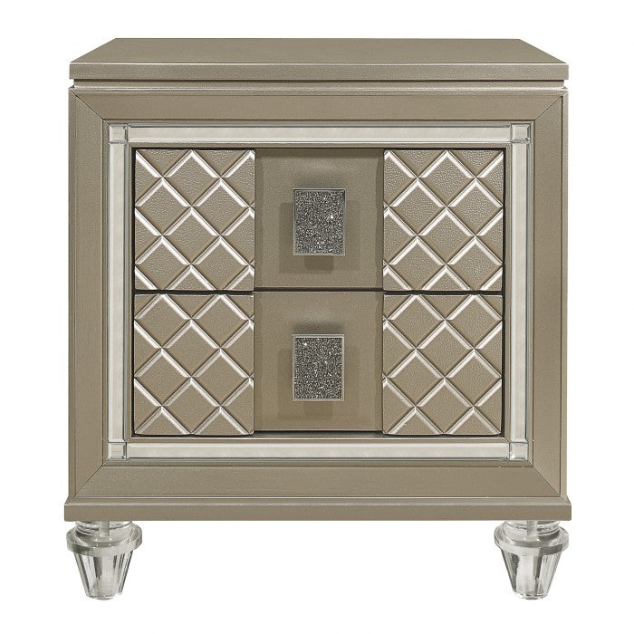 Loudon Champagne Metallic Youth Nightstand