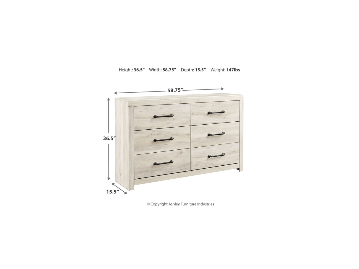Cambeck Whitewash Twin Panel Bed, Dresser, Chest And Nightstand
