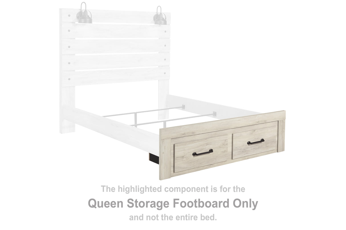 Cambeck Whitewash Queen Storage Footboard
