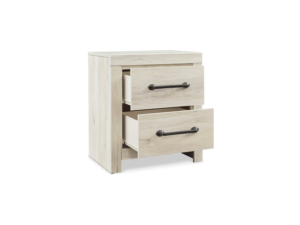Cambeck Whitewash Queen Panel Storage Bed, Dresser, Mirror And Nightstand