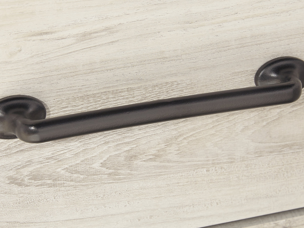 Cambeck Whitewash Queen Panel Storage Bed, Dresser, Mirror, 2 Chests And Nightstands