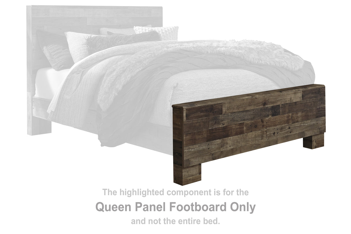 Derekson Multi Gray Queen Panel Footboard