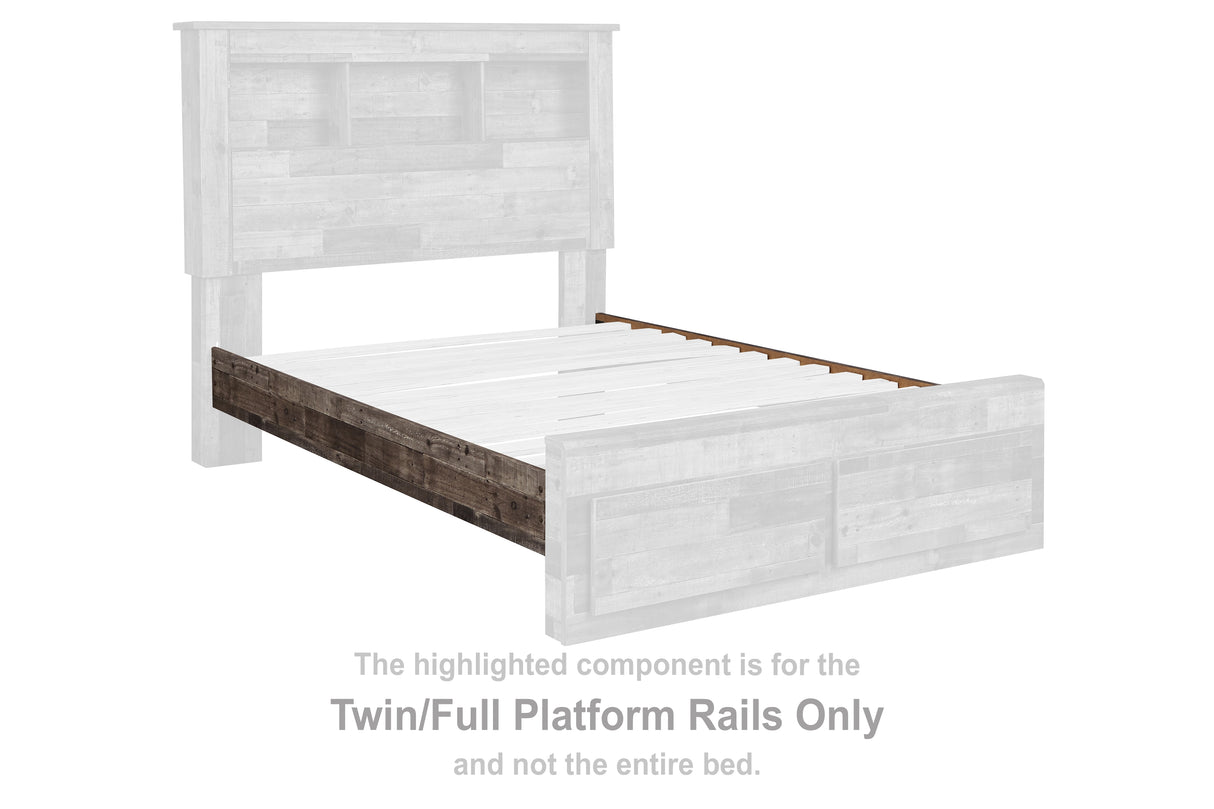 Derekson Multi Gray Twin/Full Platform Rails