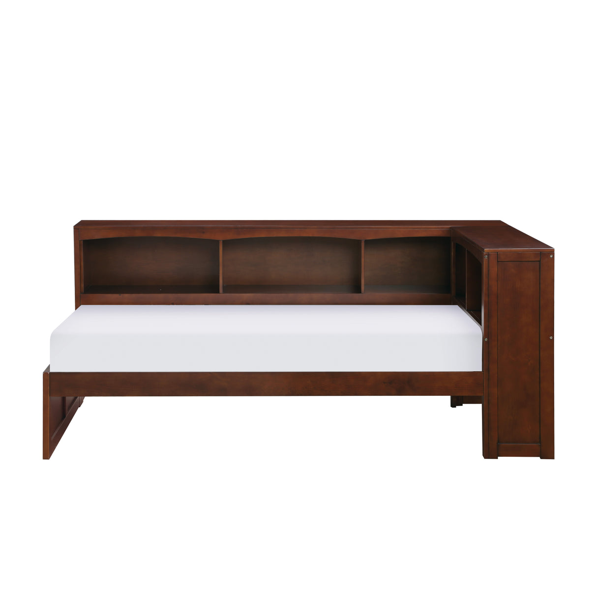 Rowe Dark Cherry Twin Bookcase Corner Bed