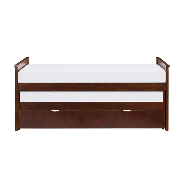Rowe Dark Cherry Twin/Twin Bed With Twin Trundle