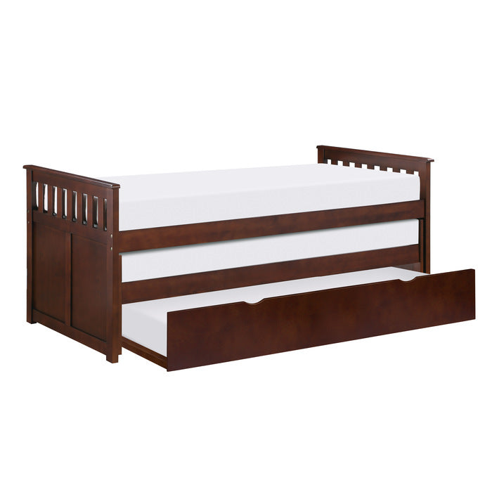 Rowe Dark Cherry Twin/Twin Bed With Twin Trundle