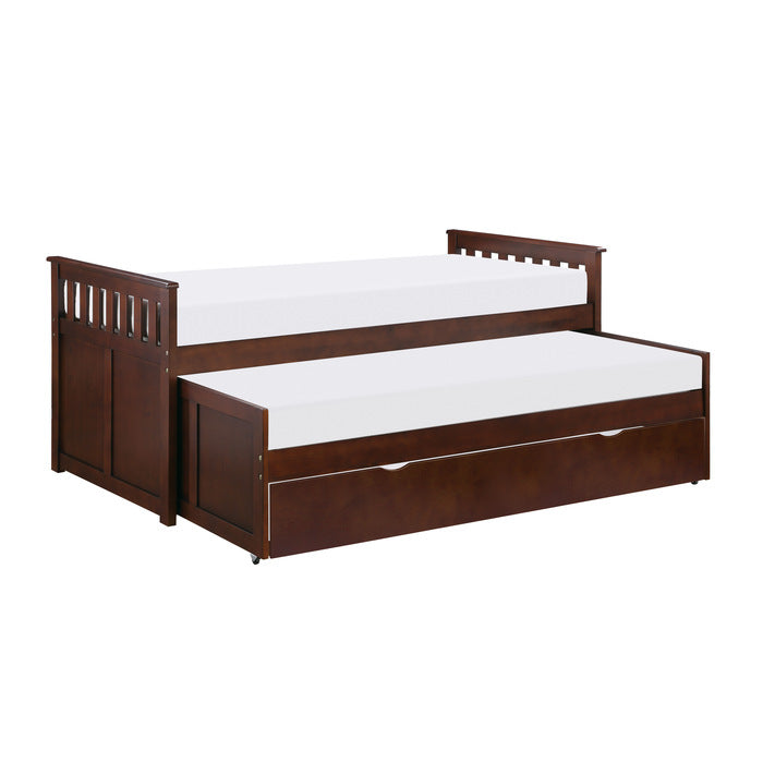 Rowe Dark Cherry Twin/Twin Bed With Twin Trundle