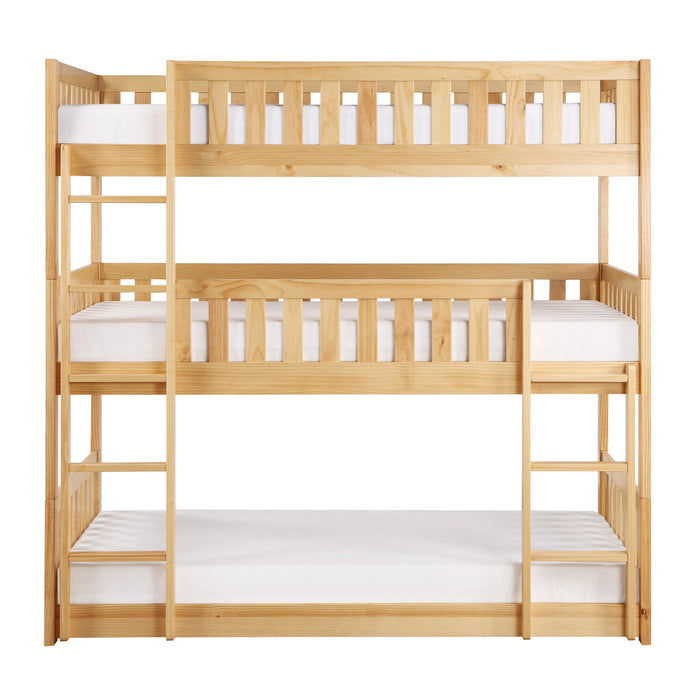 Bartly Natural Pine Triple Bunk Bed
