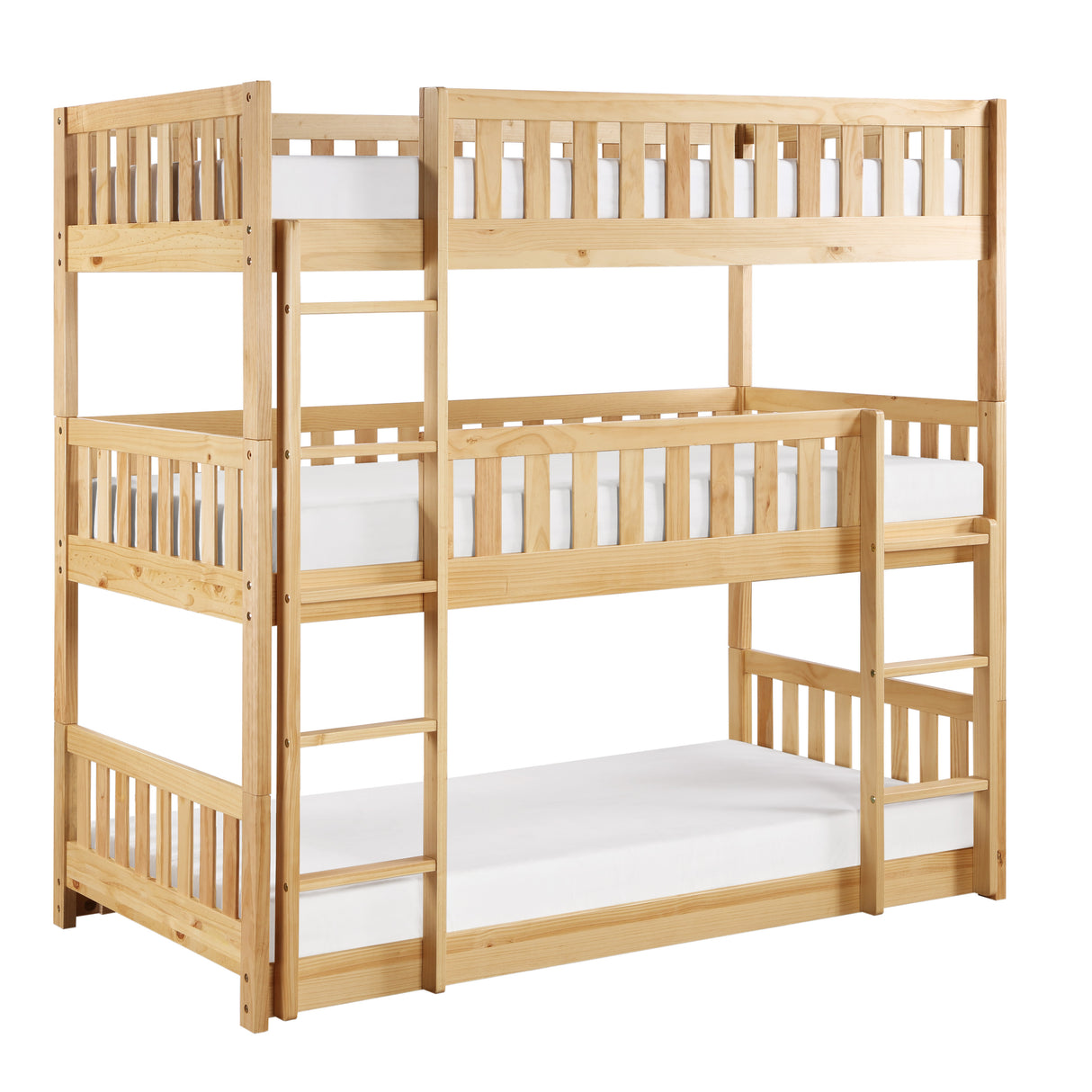 Bartly Natural Pine Triple Bunk Bed