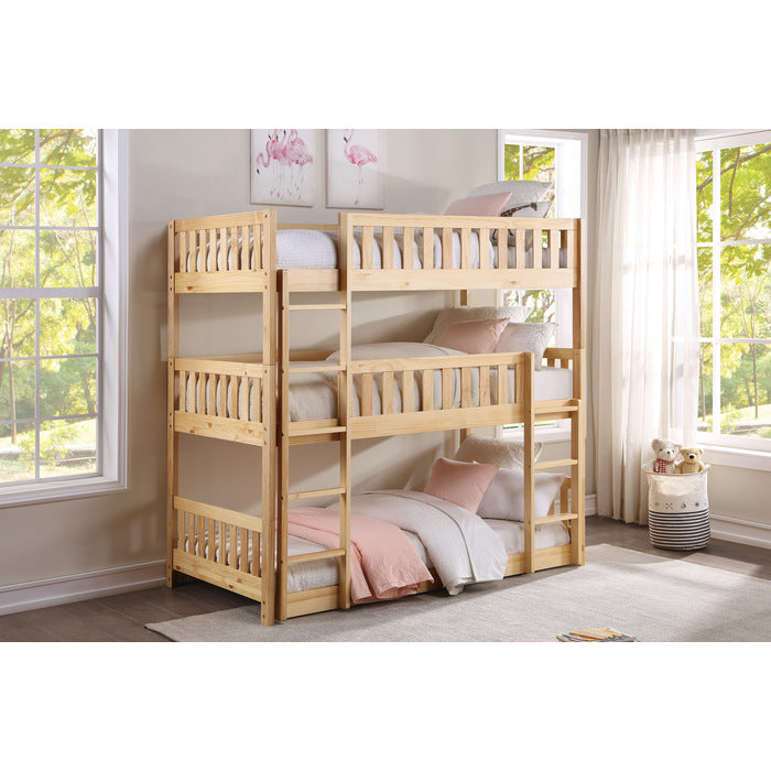 Bartly Natural Pine Triple Bunk Bed