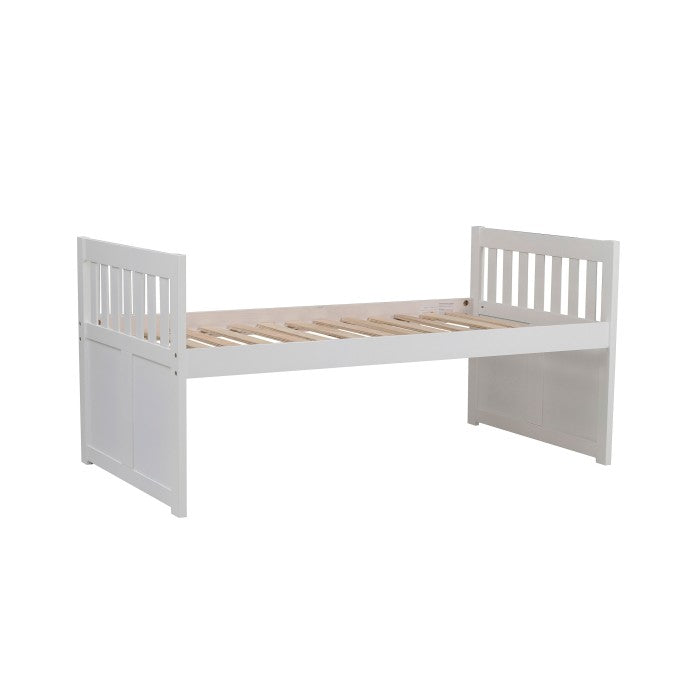 Galen White Twin/Twin Trundle Bed