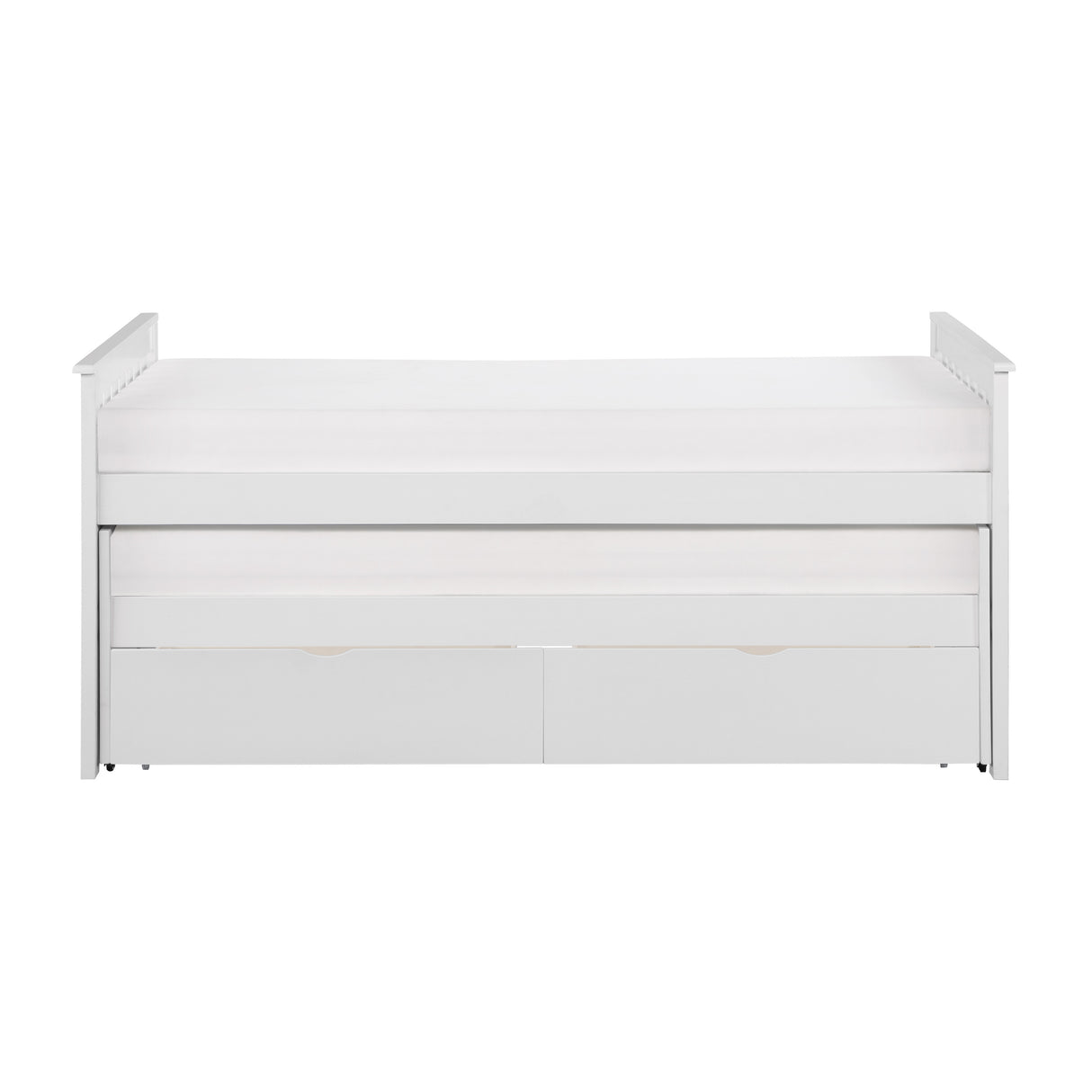 Galen White Twin/Twin Bed With Storage Boxes