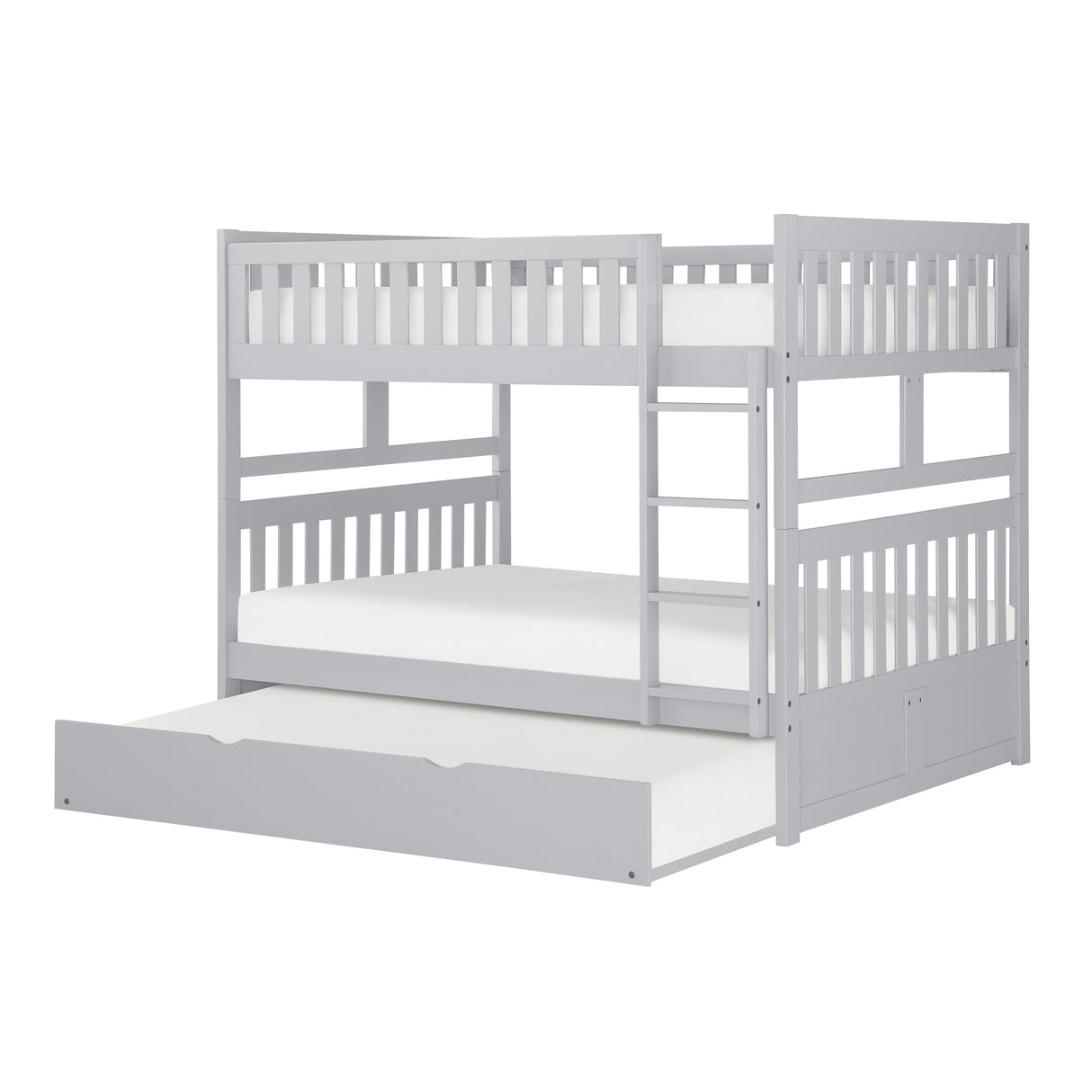 Orion Gray Full/Full Bunk Bed With Twin Trundle