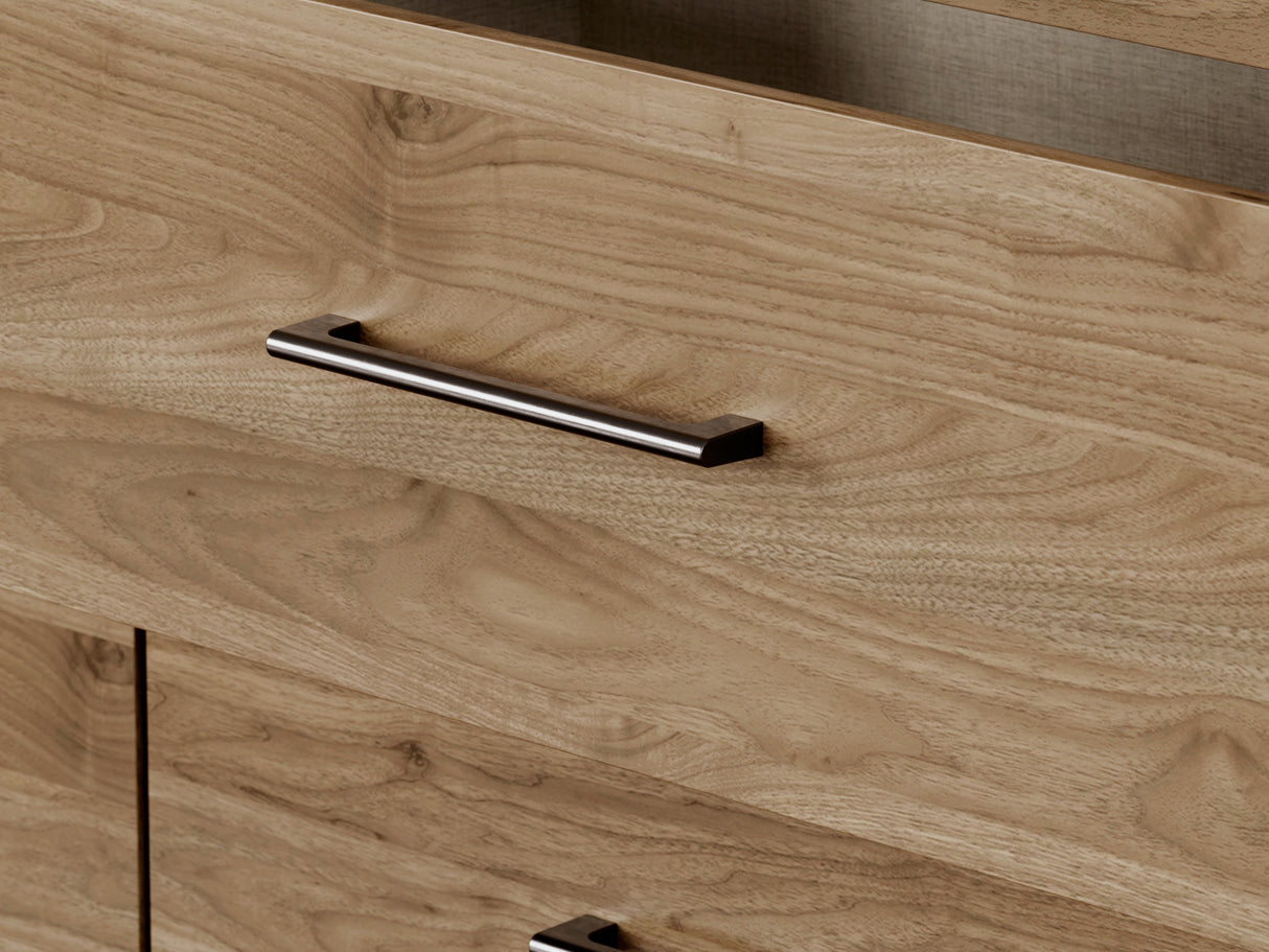 Vertani Black Twin Panel Bed, Dresser And Mirror