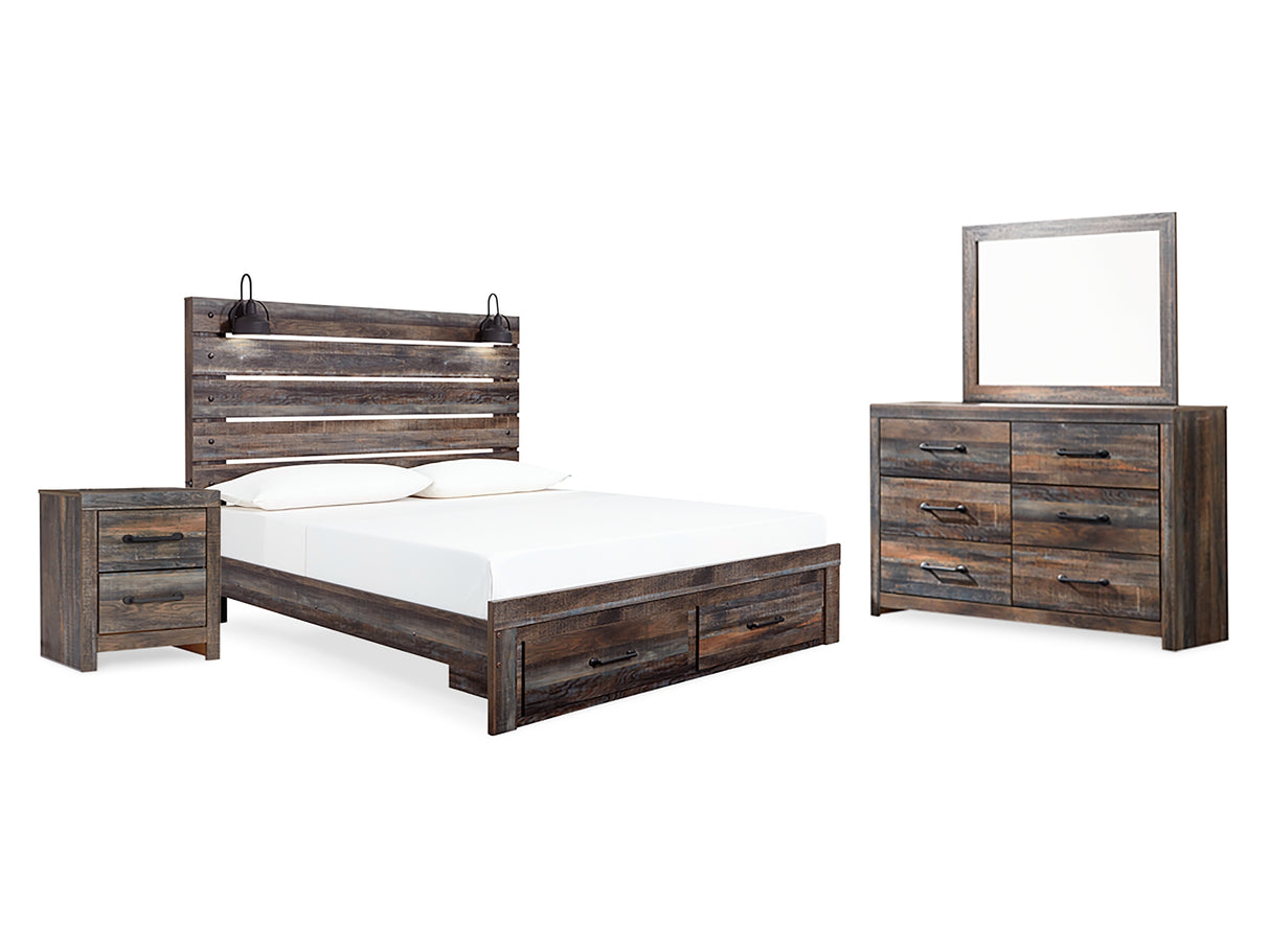 Drystan Multi King Panel Storage Bed, Dresser, Mirror And Nightstand