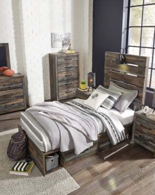 Drystan Multi Twin Panel Bed With 2 Storage Drawers