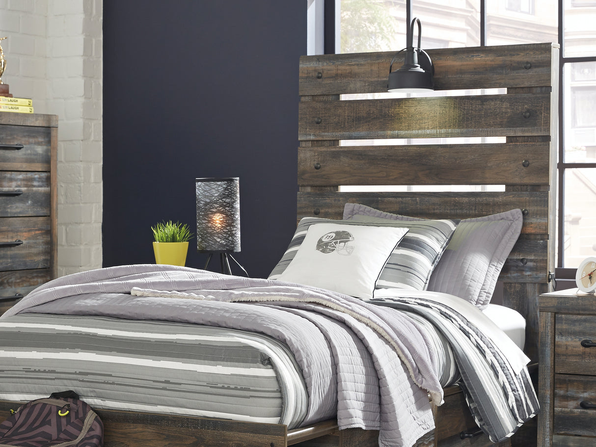 Drystan Multi Twin Panel Bed With 2 Storage Drawers