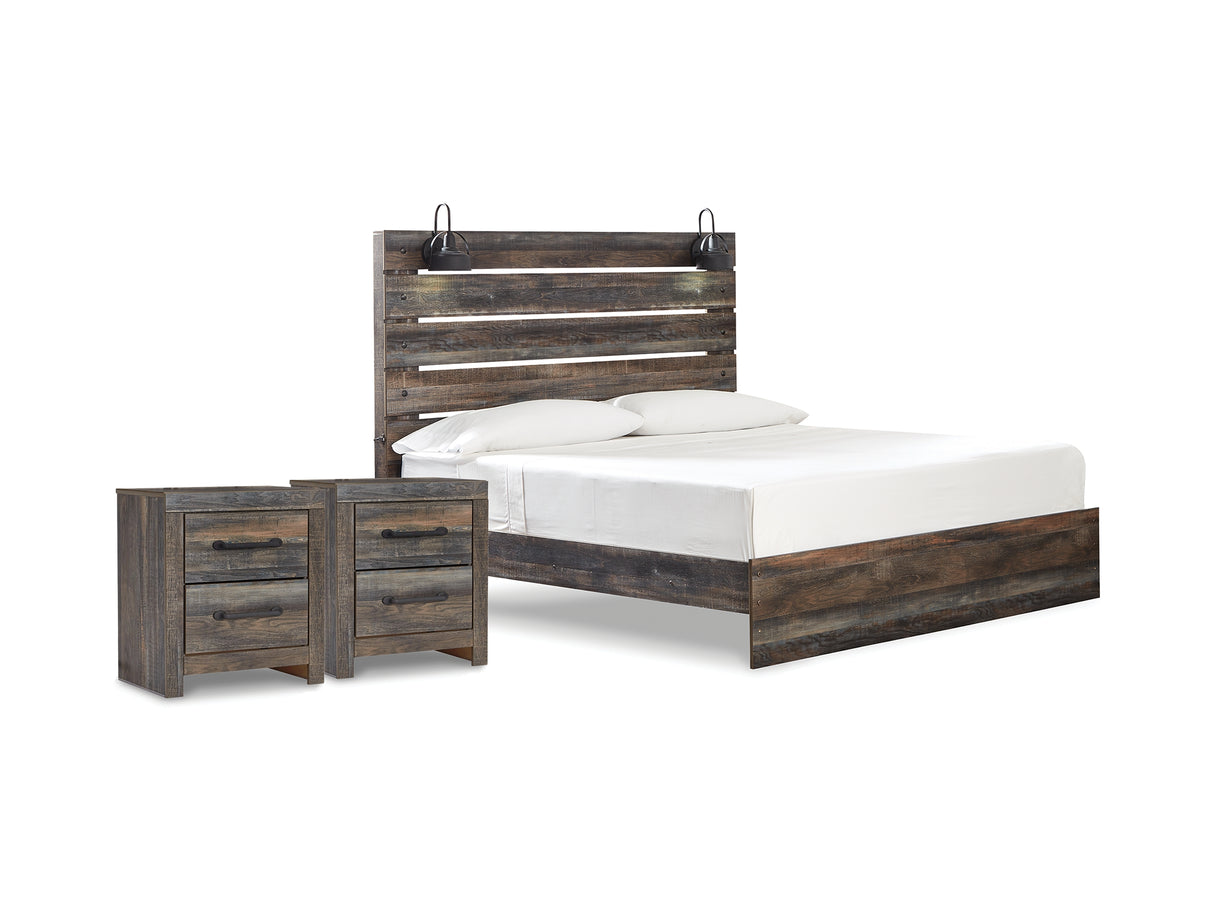 Drystan King Panel Bed And 2 Nightstands