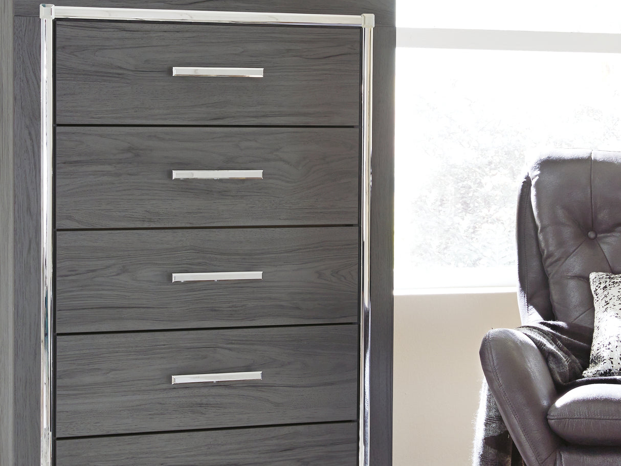 Lodanna Gray Queen Panel Bed, Dresser, Mirror, Chest And 2 Nightstands