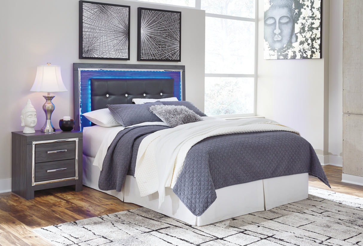 Lodanna Gray Queen Upholstered Panel Headboard