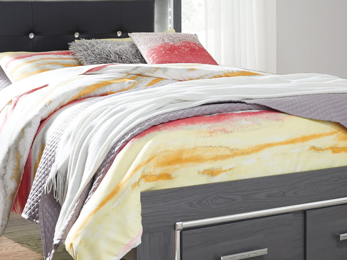 Lodanna Gray Full Panel Storage Bed And Dresser