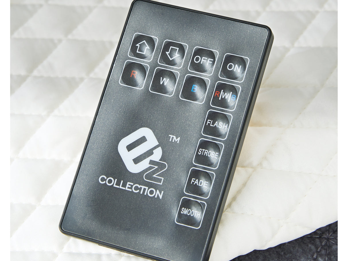 Lodanna Gray King Upholstered Storage Bed, Dresser, Mirror, Chest And Nightstand