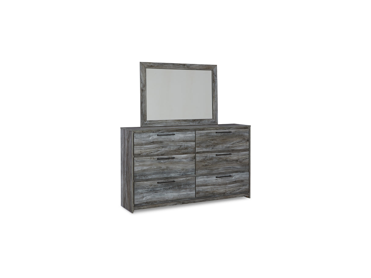 Baystorm Gray Dresser, Mirror And 2 Nightstands