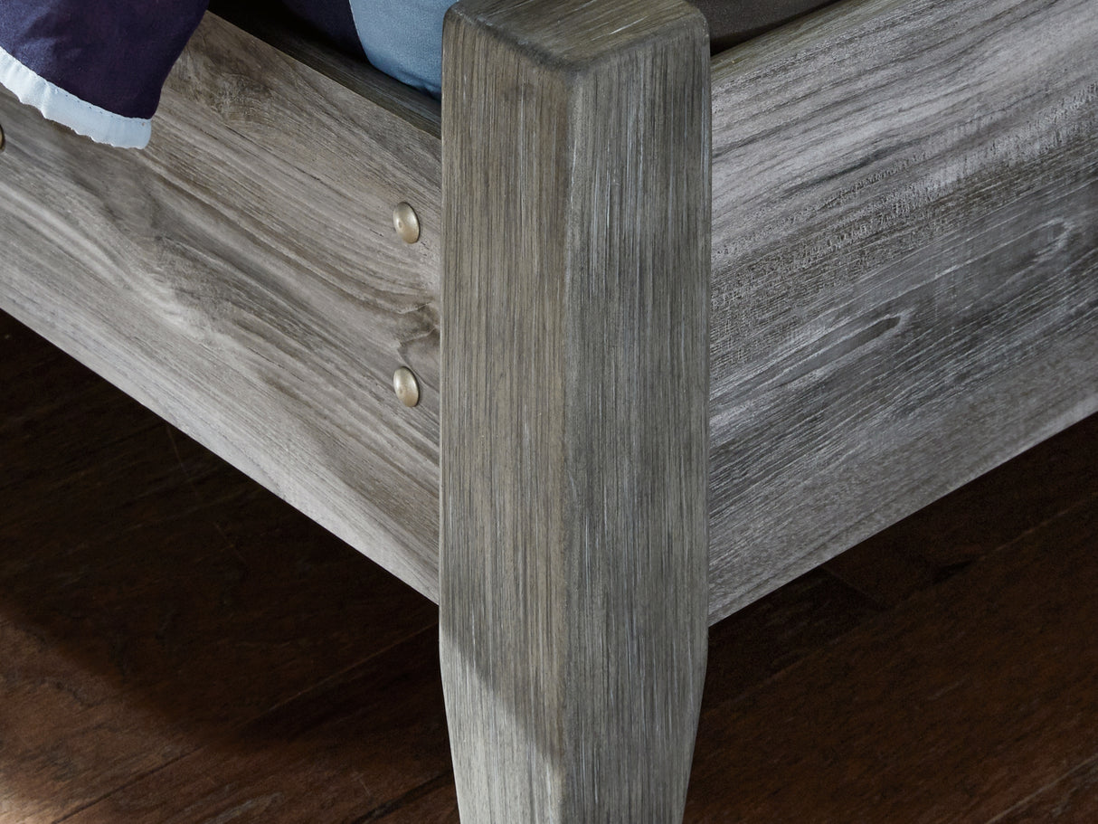 Baystorm Gray King Panel Bed, Dresser, Mirror, And Nightstand