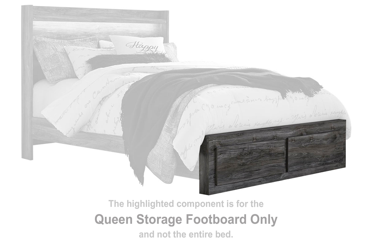 Baystorm Gray Queen Storage Footboard