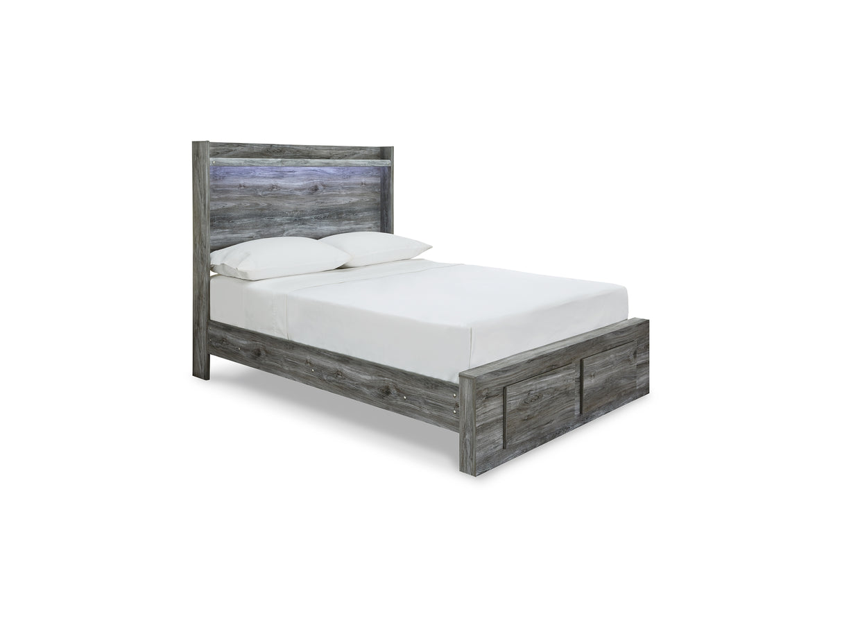 Baystorm Gray Full Panel Storage Bed, Dresser And Nightstand