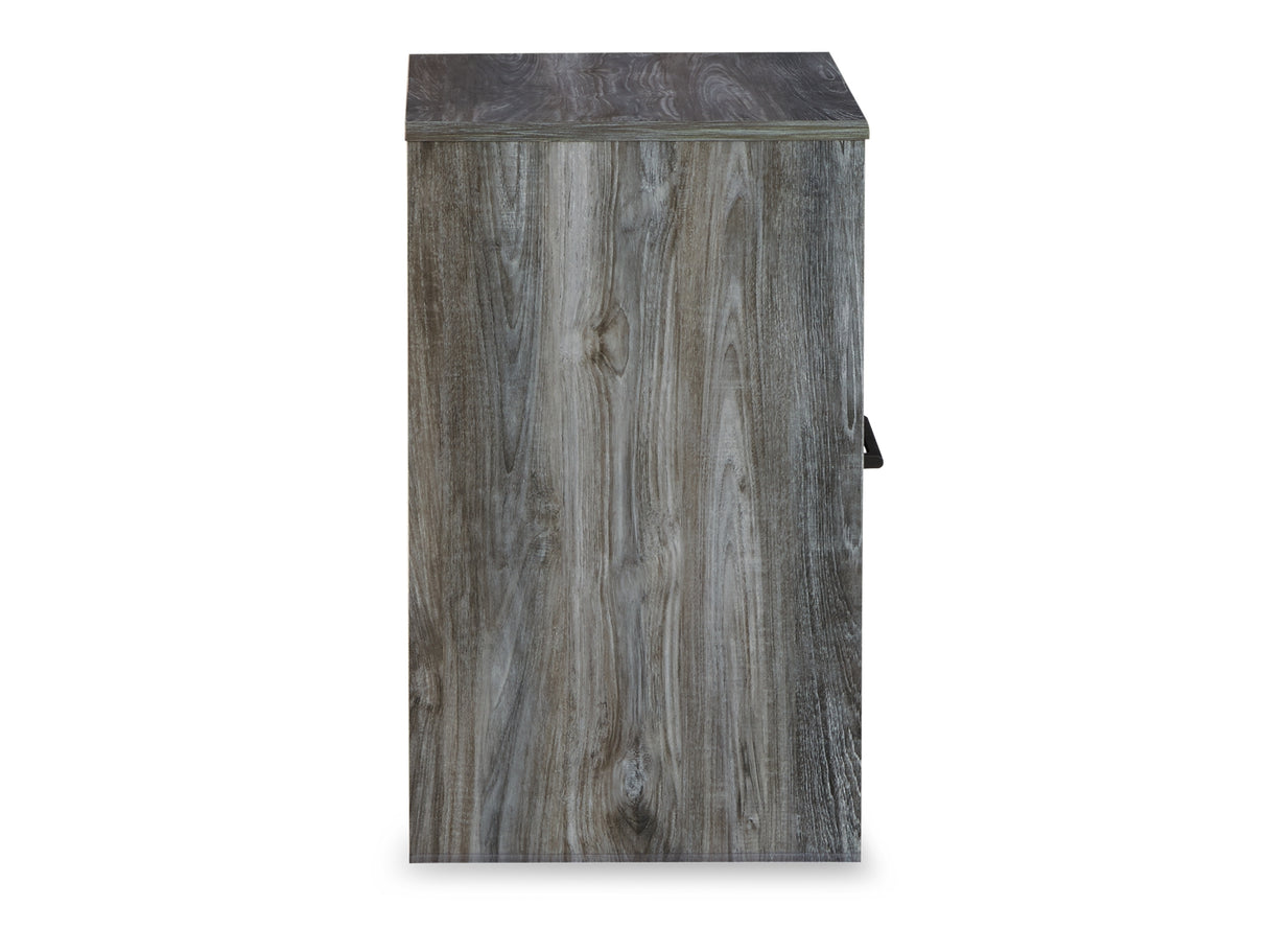 Baystorm Gray King Panel Storage Bed, Dresser And Nightstand