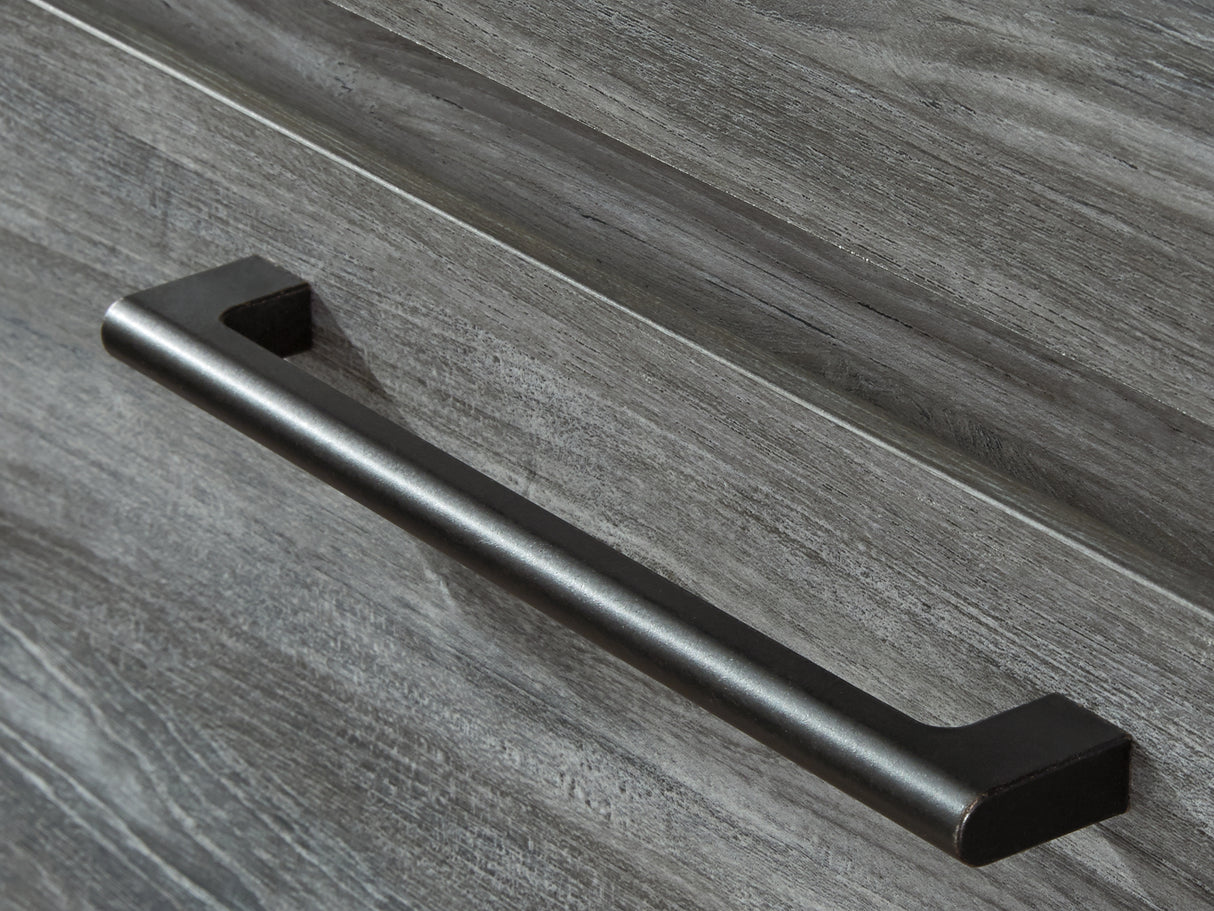 Baystorm Gray Twin Panel Headboard Bed, Dresser, Mirror And Nightstand