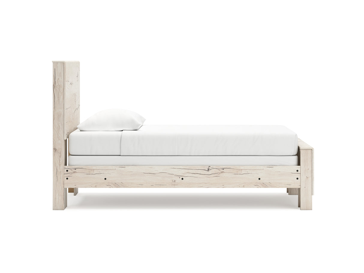 Lawroy Light Natural Twin Panel Bed, Dresser And Mirror