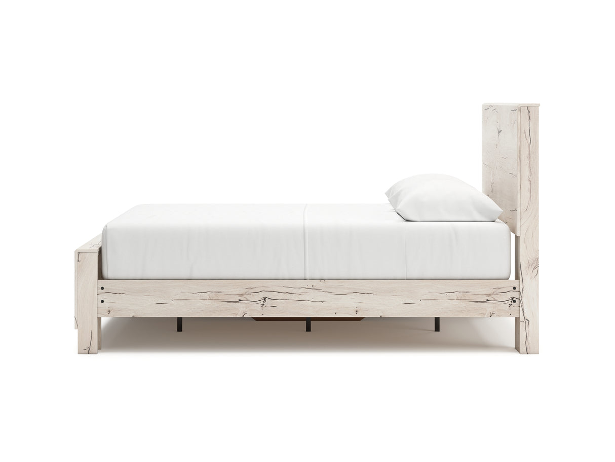 Lawroy Light Natural Queen Panel Bed With Storage