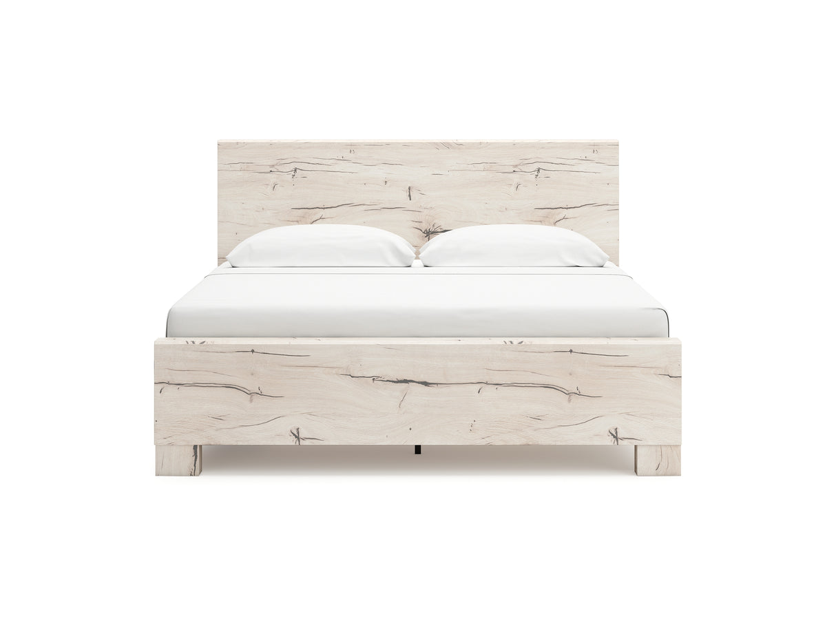 Lawroy Light Natural King Panel Bed With Storage