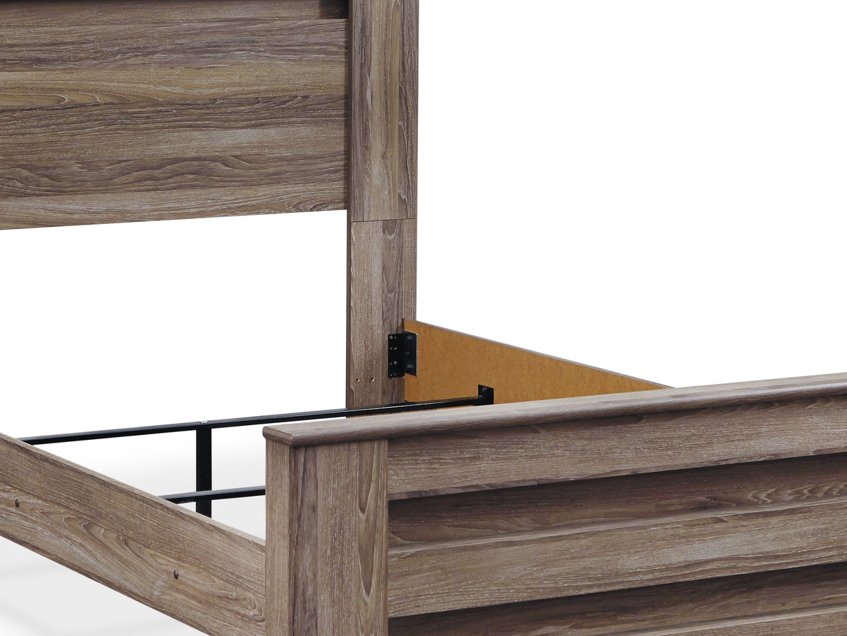 Zelen Warm Gray Full Panel Bed