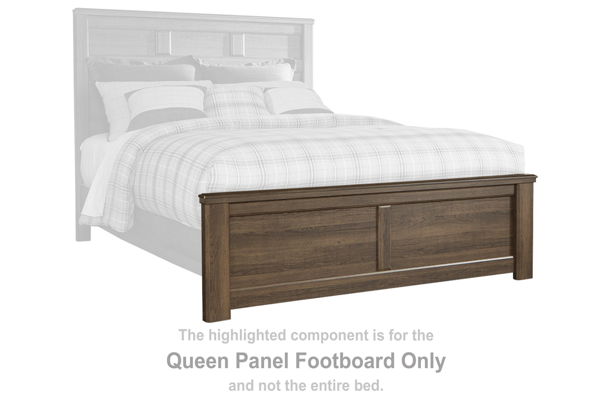 Juararo Dark Brown Queen Panel Footboard