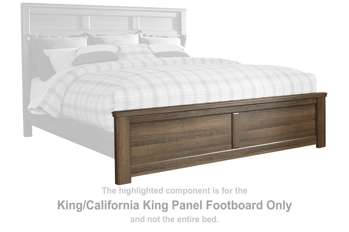 Juararo Dark Brown King/California King Panel Footboard