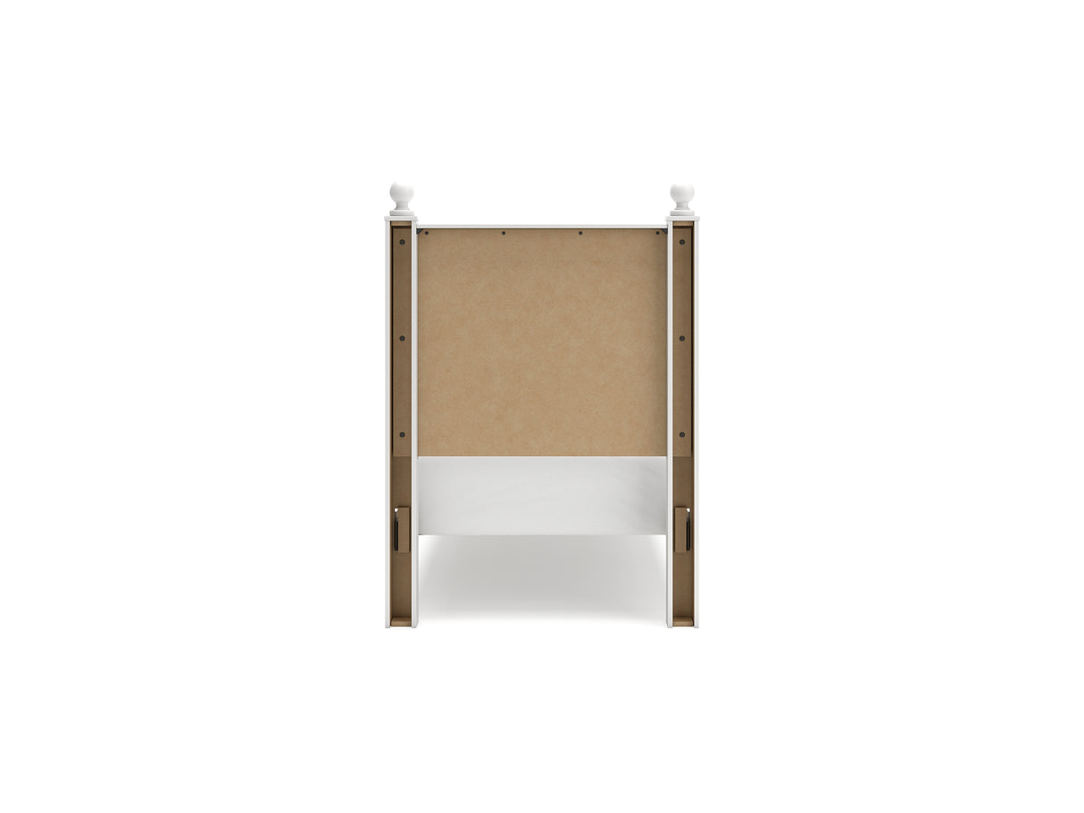 Mollviney White Twin Panel Bed