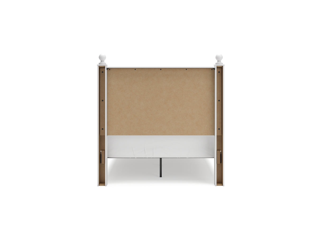 Mollviney White Full Panel Bed