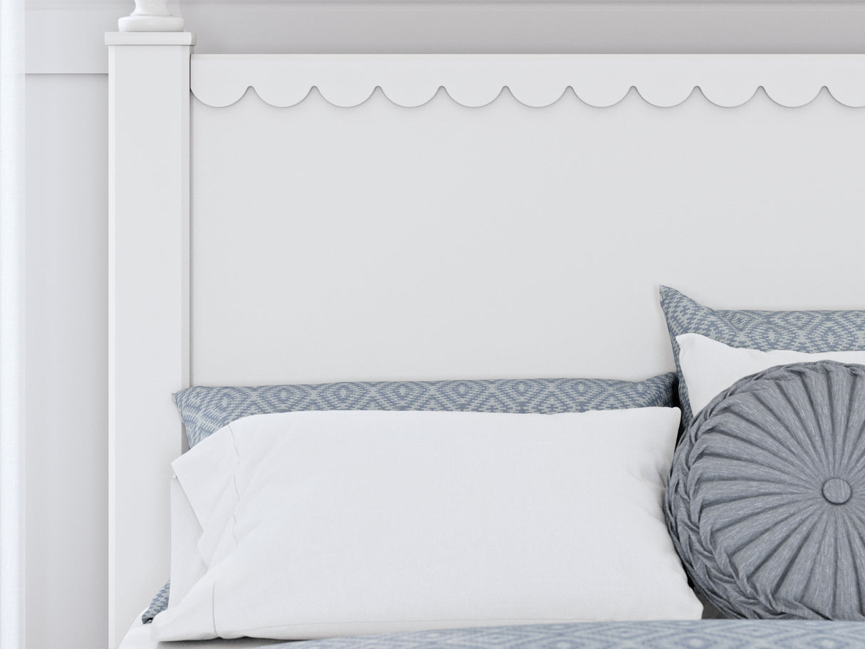 Mollviney White Full Panel Bed