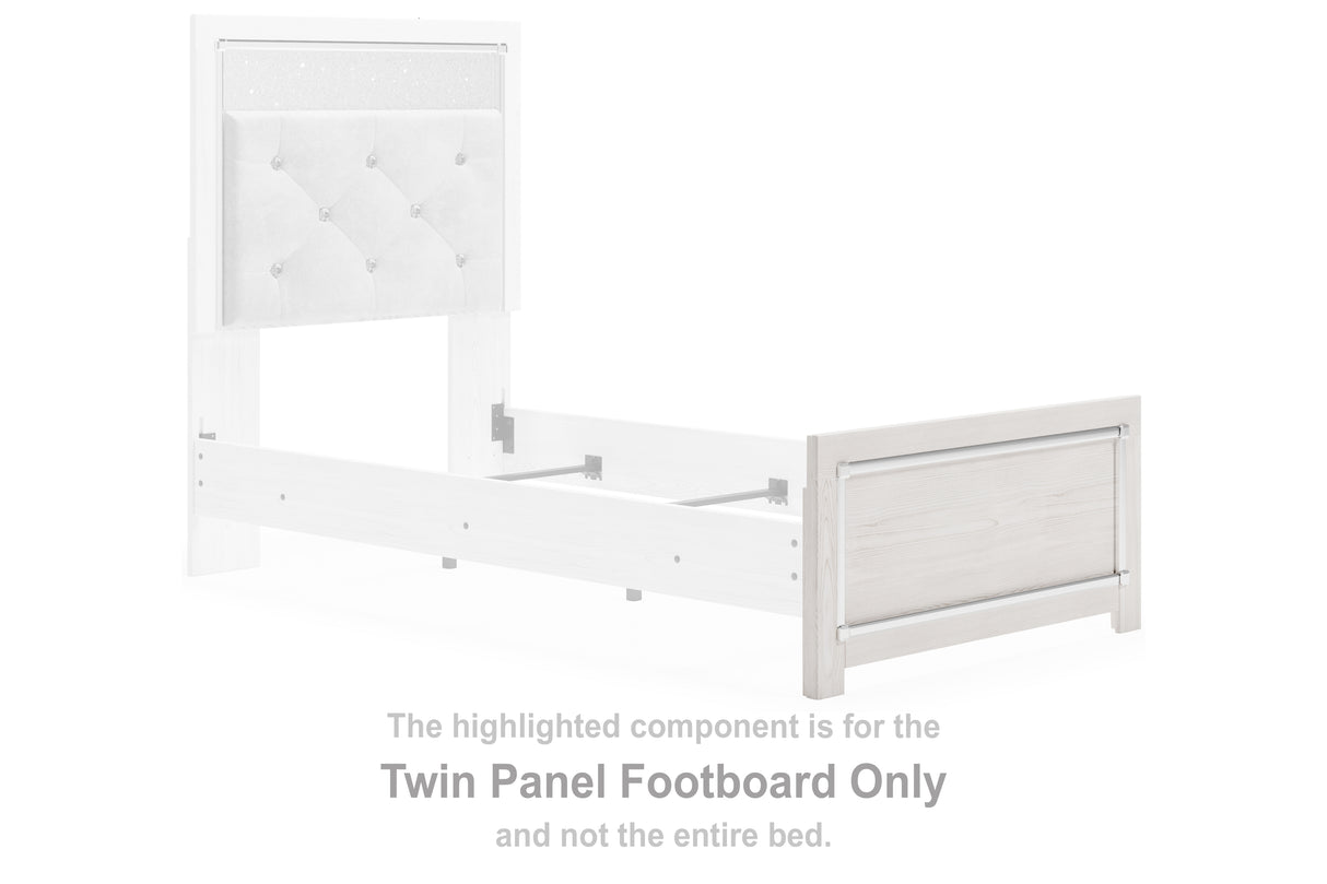 Altyra White Twin Panel Footboard