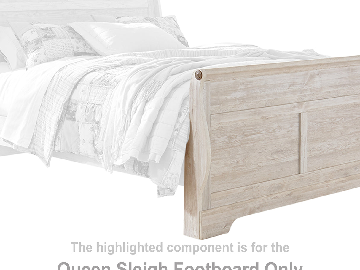 Willowton Whitewash Queen Sleigh Footboard