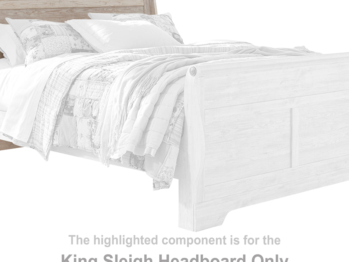 Willowton Whitewash King Sleigh Headboard