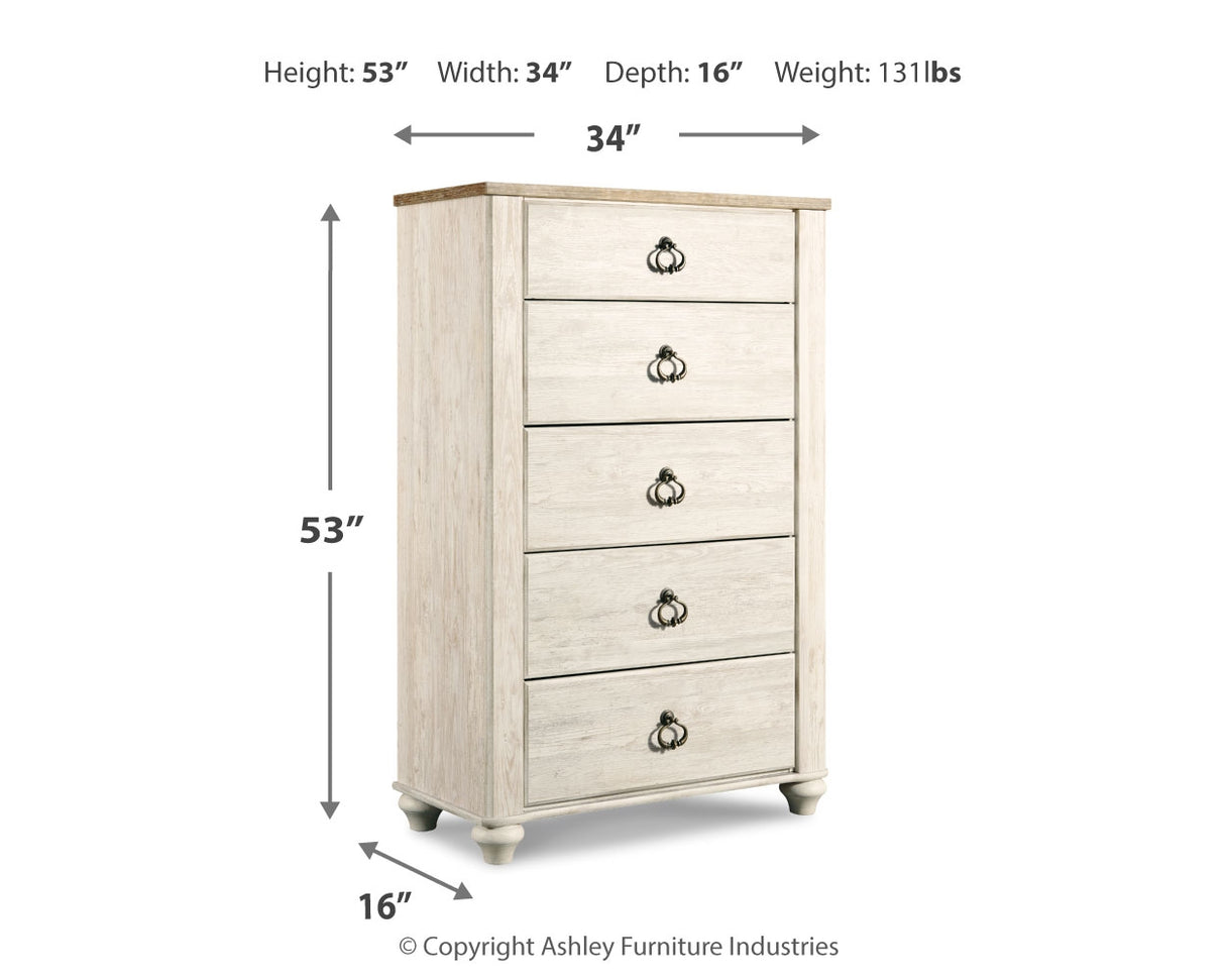 Willowton Two-Tone Chest Of Drawers