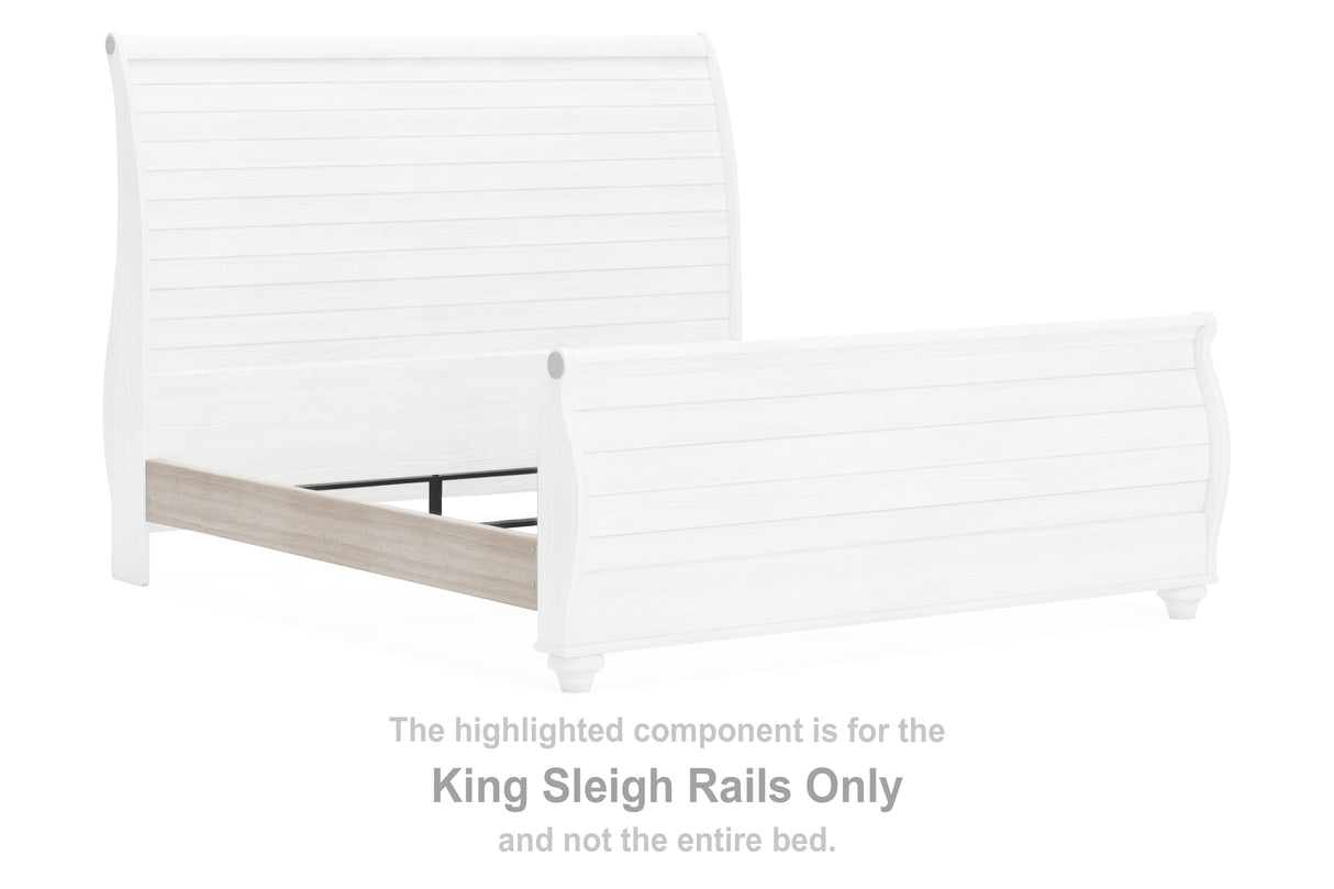 Willowton Whitewash King Sleigh Rails