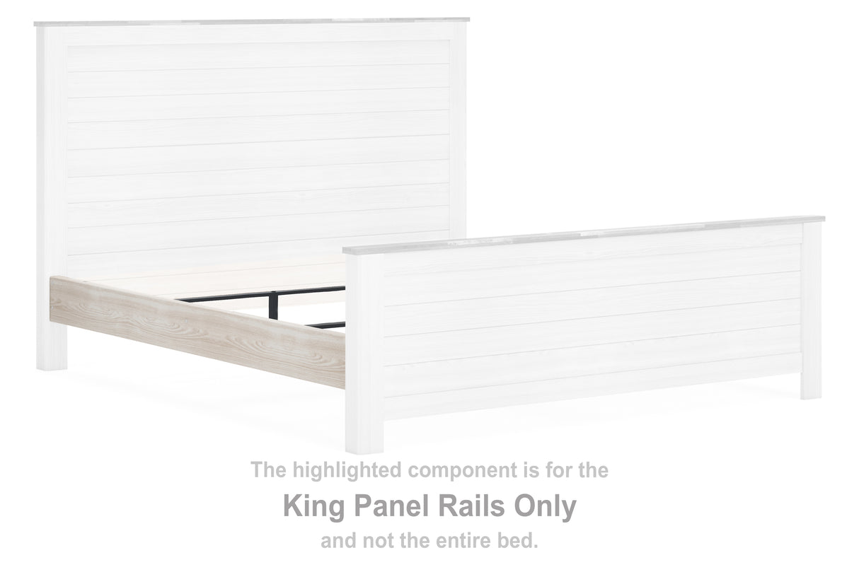 Willowton Whitewash King Panel Rails