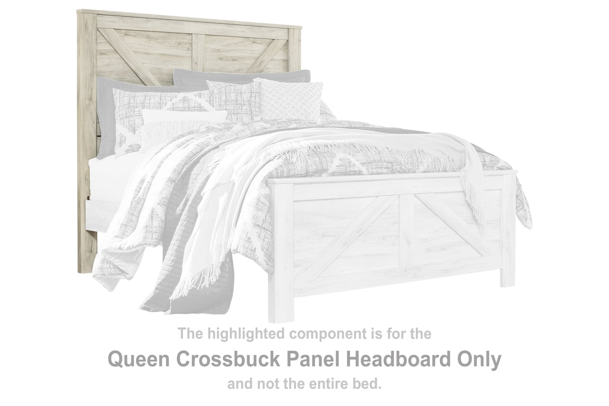 Bellaby Whitewash Queen Crossbuck Panel Headboard