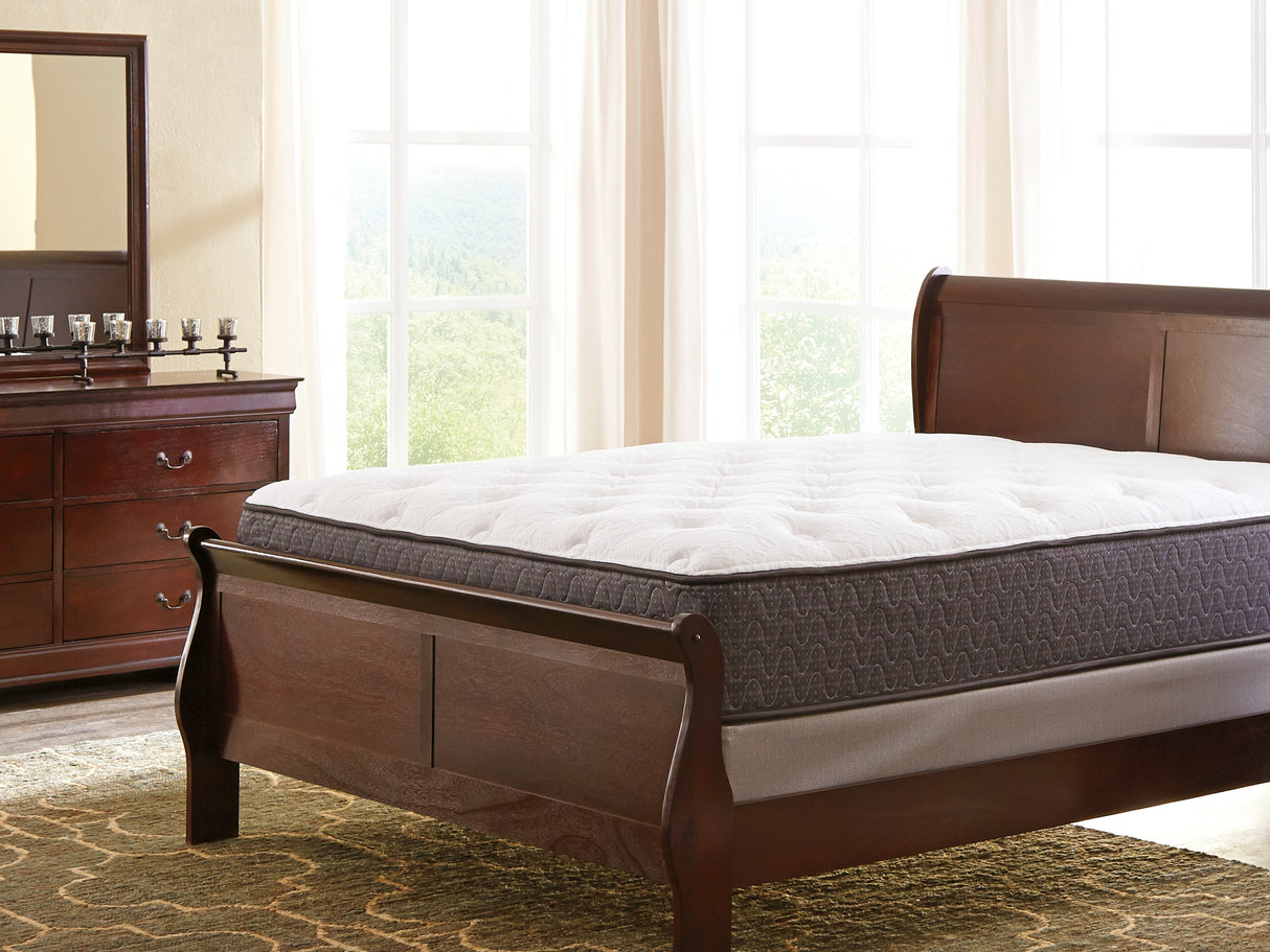 Alisdair Reddish Brown King Sleigh Bed, Dresser, Mirror And Nightstand