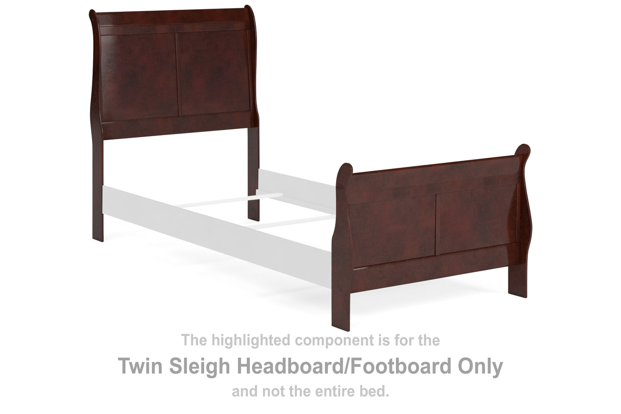 Alisdair Dark Brown Twin Sleigh Headboard/Footboard